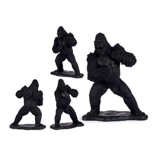 Decorative figure Gorilla Black Resin (25.5 x 56.5 x 43.5 cm)