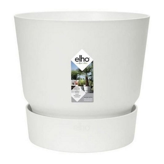 Flower pot with saucer Elho Greenville Ø 39 x 36.8 cm Round White Plastic