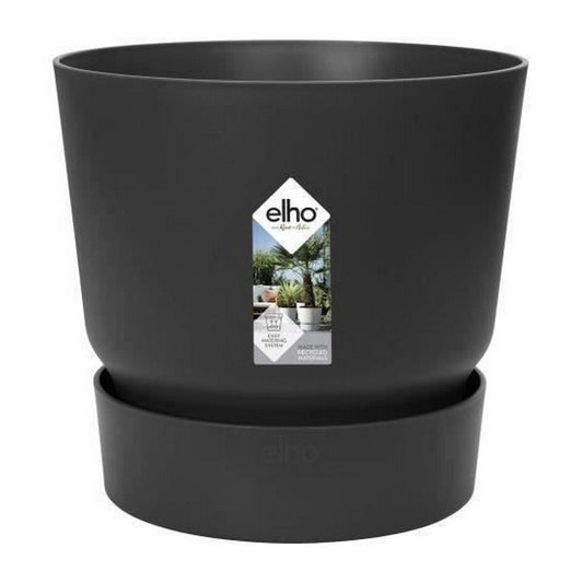 Flowerpot Elho Greenville Black Plastic Round Ø 30 cm Ø 29.5 x 27.8 cm