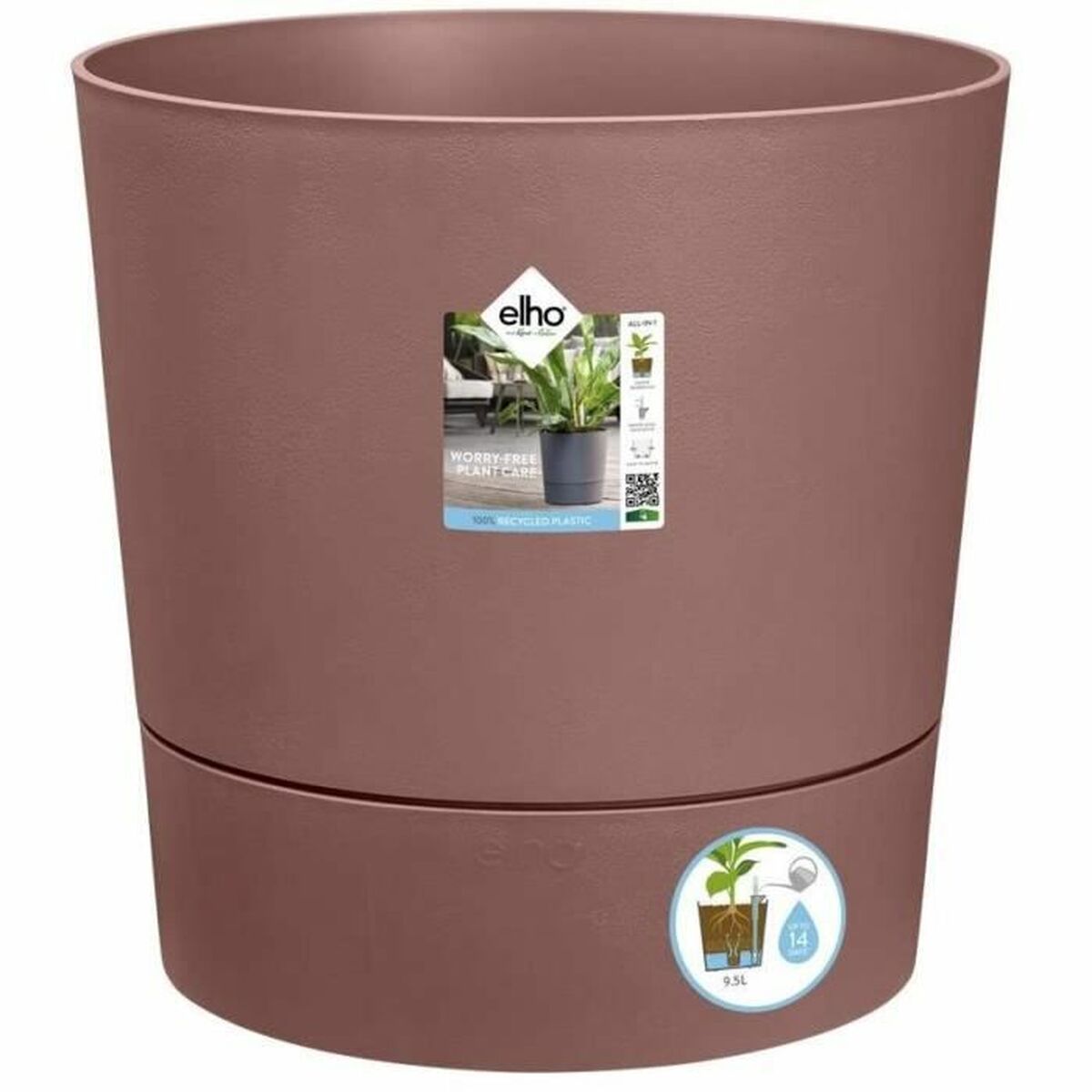 Self-watering flower pot Elho Brown Plastic Ø 30 cm