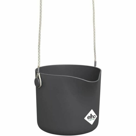 Hanging pot Elho Black Anthracite gray Plastic Ø 18 cm