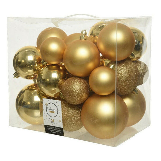 Christmas balls Decoris Gold (26 Pieces)