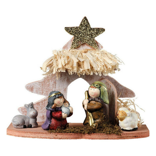 Nativity scene Decoris Clear (15 x 8 x 13 cm) (6 Pieces)