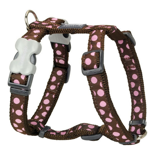 Dog harness Red Dingo Style Sports Pink Dots 37-61 cm