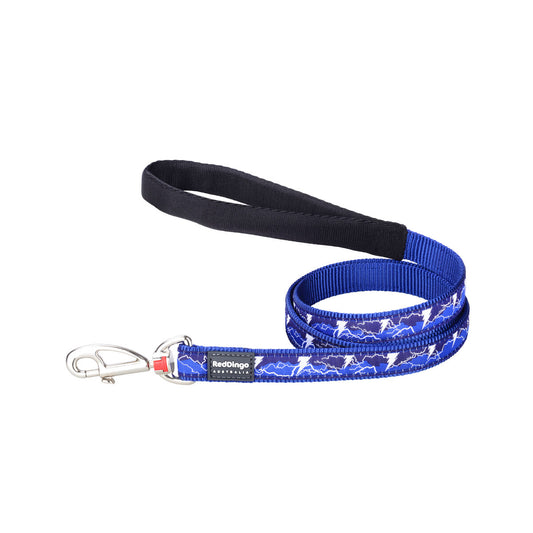 Dog leash Red Dingo STYLE LIGHTNING Navy blue 15mm x 120 cm
