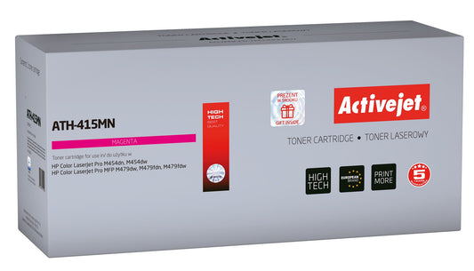 Activejet ATH-415MN värikasetti HP-tulostimiin; korvaava HP 415A W2033A; Supreme; 2100 sivua; magenta sirulla - KorhoneCom