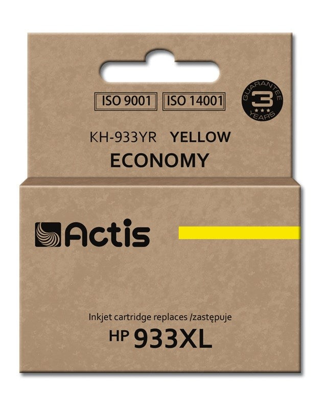 Actis KH-933YR muste HP-tulostimelle; HP 933XL CN056AE vaihto; Vakio; 13 ml; keltainen - KorhoneCom