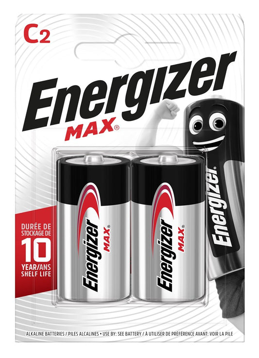 ENERGIZER BATTERY MAX C LR14. 2 pieces. ECO package