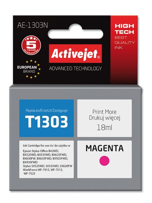 Activejet AE-1303N ink (replacing Epson T1303; Supreme; 18 ml; magenta)