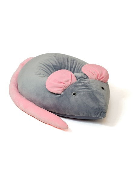 Sako pussipouff Mouse harmaa-vaaleanpunainen L 110 x 80 cm - KorhoneCom
