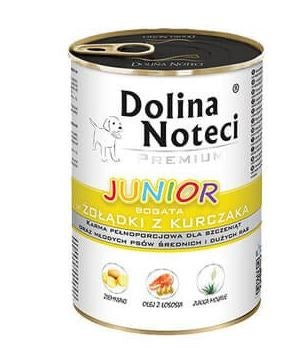 DOLINA NOTECI Premium Junior with plenty of chicken belly - wet food for medium and large breeds - 400 g