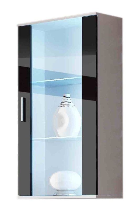 Cama hanging display cabinet SOHO white/glossy black