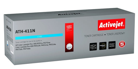 Activejet ATH-411N väriaine HP-tulostimelle; HP 305A CE411A vaihto; Ylin; 2600 sivua; syaani - KorhoneCom