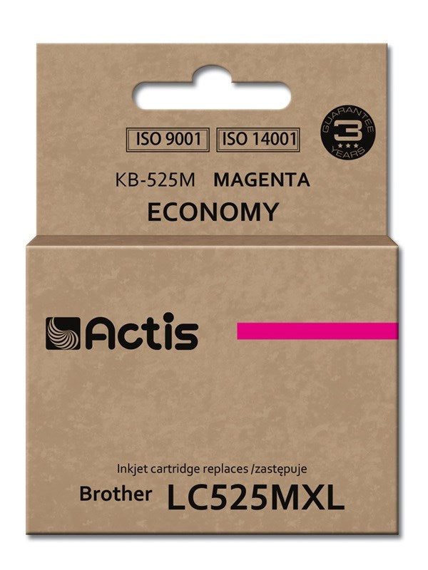 Actis KB-525M muste Brother-tulostimeen; Brother LC-525M vaihto; Vakio; 15 ml; magenta - KorhoneCom