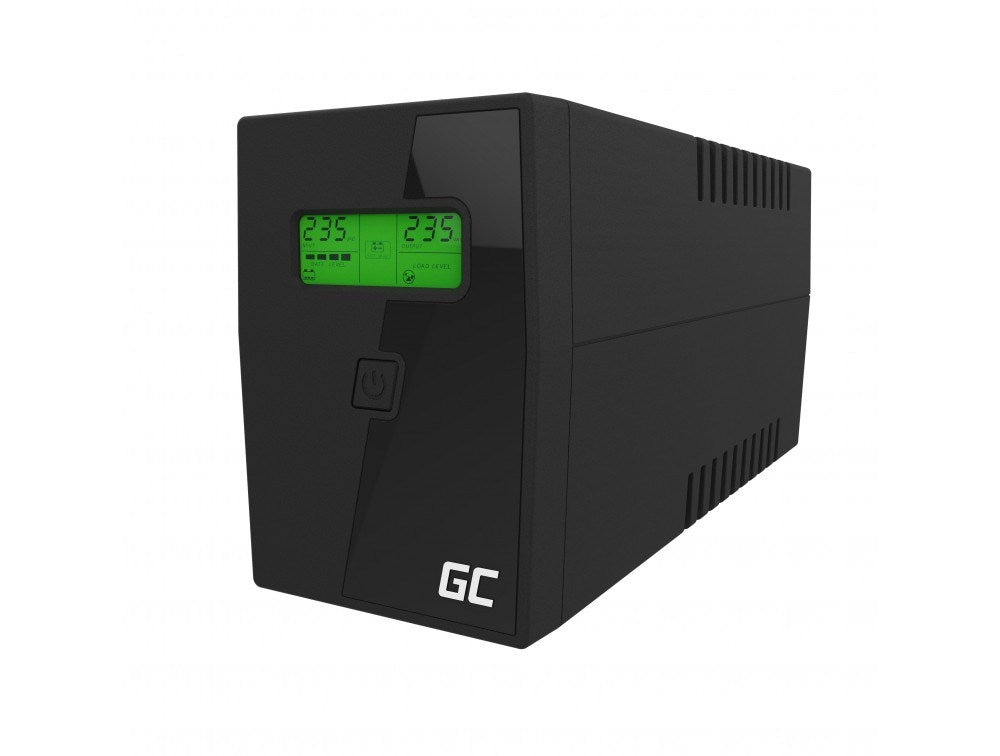Green Cell UPS01LCD keskeytymätön virtalähde (UPS) Line-Interactive 0,6 kVA 360 W 2 pistorasiaa (pistorasioita) - KorhoneCom