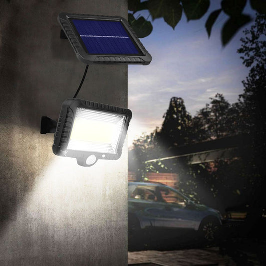 Maclean Energy MCE438 Solar LED floodlight with motion detector IP44 5W 400lm 6000K cold white lithium battery 1300 mAh 5.5V DC