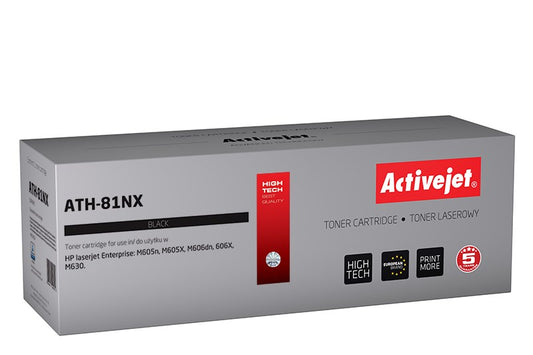 Activejet ATH-81NX väriaine (korvaava HP 81X CF281X; Supreme; 25000 sivua; musta) - KorhoneCom