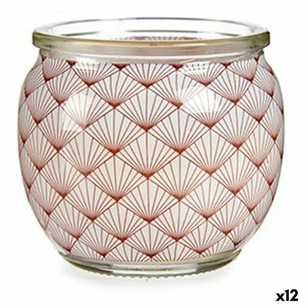 Scented candle Coconut Cream Glass Wax (7.5 x 6.3 x 7.5 cm) (12 parts)