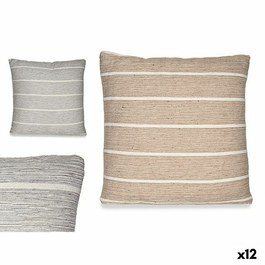 Cushion Stripes Brown Gray 45 x 12 x 45 cm (12 parts)