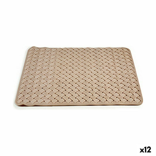 Bath mat Letitys Beige PVC (0.03 x 50 x 50 cm) (12 parts)