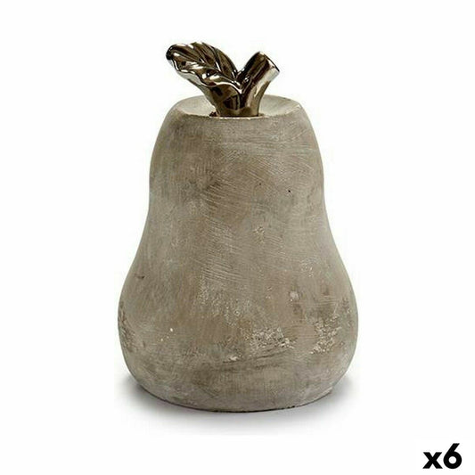 Decorative figurine Gray Cement Pear (15 x 20.5 x 15 cm) (6 parts)