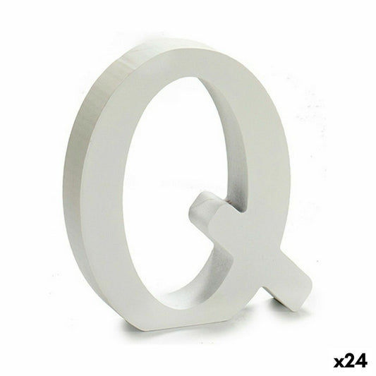 Letter Q Wood White (2 x 16 x 14.5 cm) (24 parts)