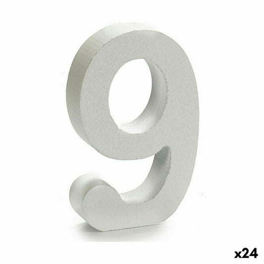 Numbers 9 Wood White (2 x 16 x 14.5 cm) (24 parts)