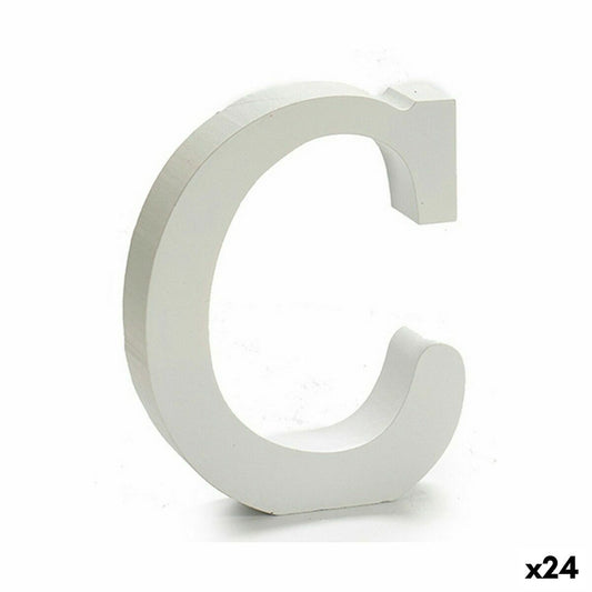 Letter C Wood White (2 x 16 x 14.5 cm) (24 parts)