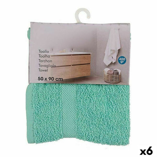 Bath towel 50 x 90 cm Turquoise (6 parts)