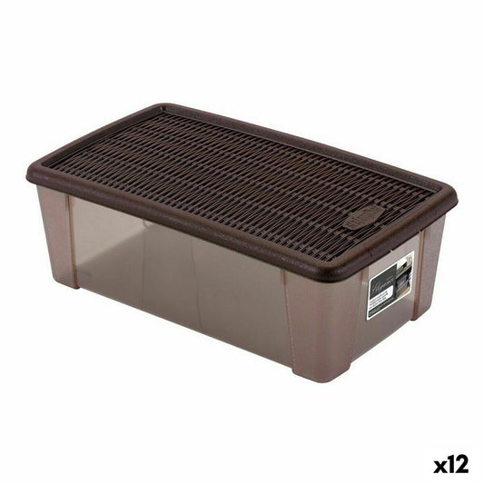 Box and lid Stefanplast 19.5 x 11.5 x 33 cm Plastic Chocolate 5 L (12 parts)