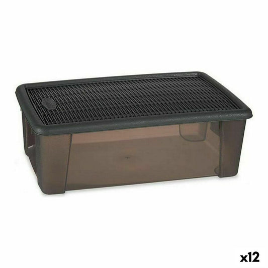 Box and lid Stefanplast Elegance Gray 19.5 x 11.5 x 33 cm Plastic 5 L (12 parts)