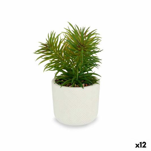 Decorative plant White Green (14 x 20 x 14 cm) (12 parts)