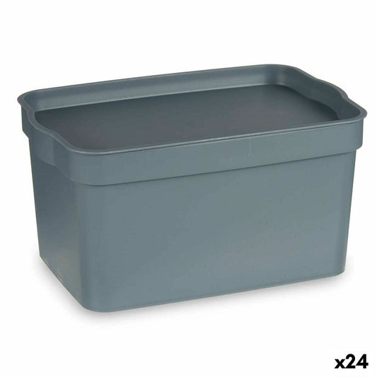 Multipurpose box Gray Plastic 2.3 L (13.5 x 11 x 20 cm) (24 parts)