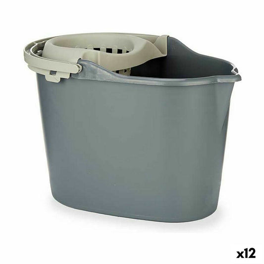 Cleaning bucket Anthracite gray polypropylene (15 L) (12 parts)