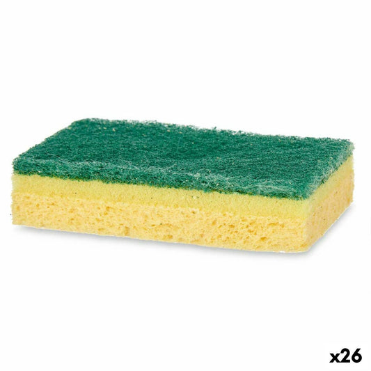 Faucet sponge set Green Yellow Celiuliozė Abrasive fiber (10.5 X 6.7 X 2.5 cm) (26 pieces)