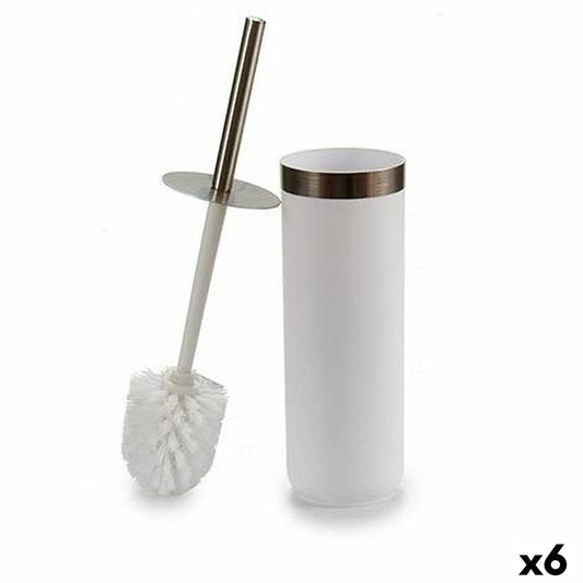 Toilet brush White Silver Plastic 9.5 x 38.5 x 9.5 cm (6 parts)