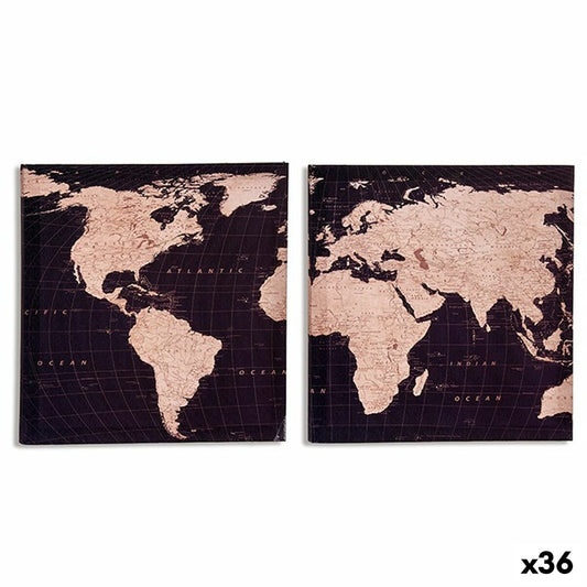 Canvas World Map 1.5 x 28 x 28 cm (36 Parts)