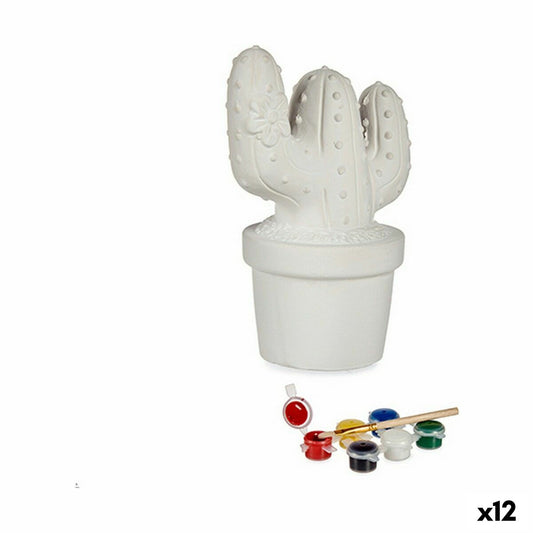 Do-it-yourself money box Cactus 8.5 x 16.5 x 11.5 cm Ceramic (12 parts)