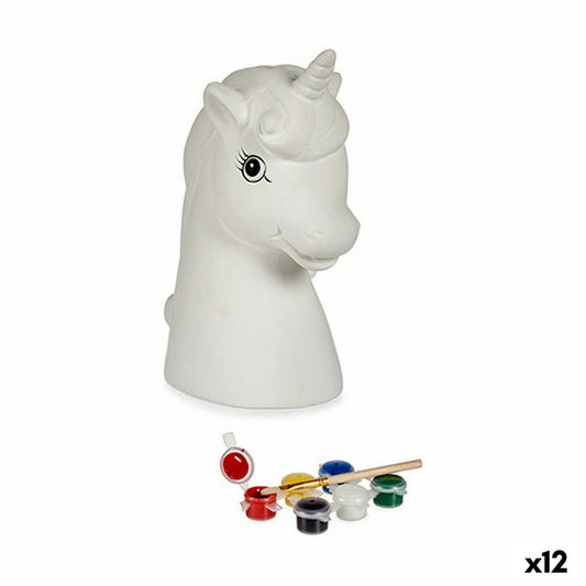 Do-it-yourself money box Unicorn Ceramic 10 x 14.5 x 8.5 cm (12 parts)