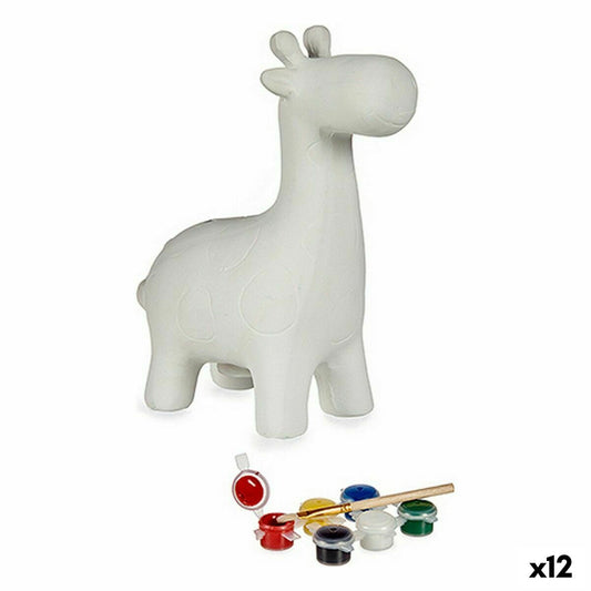 Do-it-yourself money box Giraffe Ceramic 6.8 x 16.2 x 13.2 cm (12 parts)