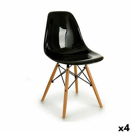 Dining chair Kirk Black 53 x 82 x 47 cm (4 parts)