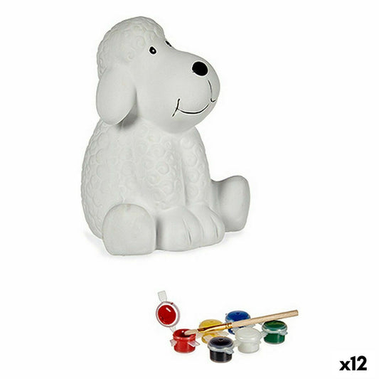 Self-painting savings box Dog Ceramic 11 x 12.5 x 10.8 cm (12 parts)
