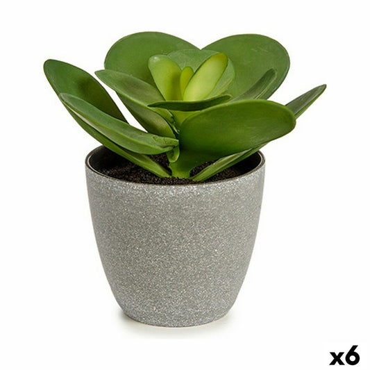 Decorative plant 18 x 18.5 x 18 cm Gray Green Plastic (6 parts)