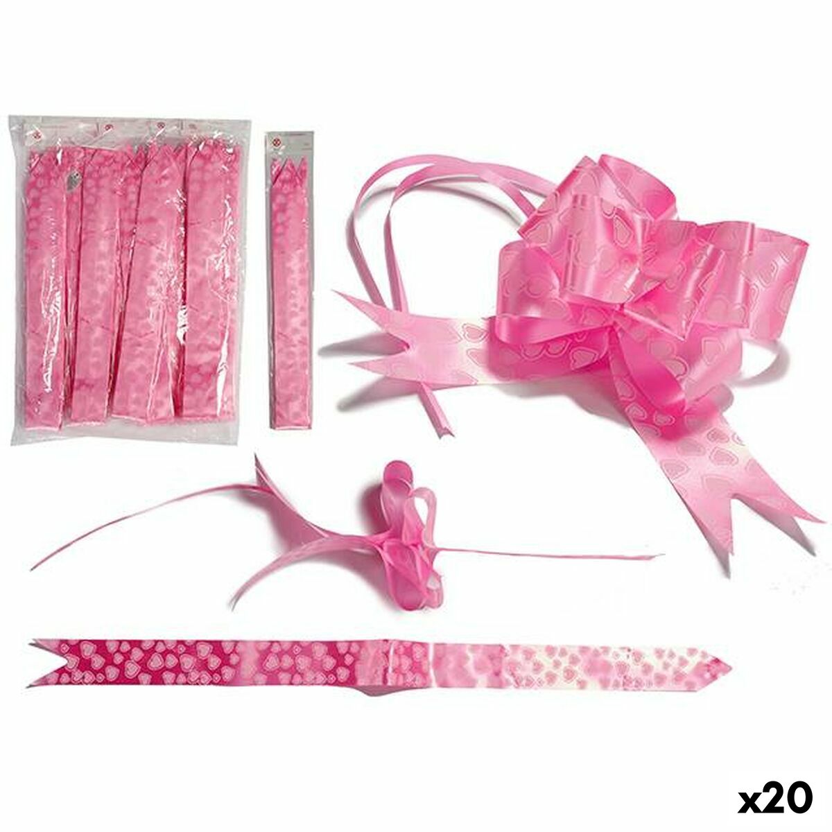 Tapes Hearts Pink 5 x 73 x 73 cm (20 pieces)