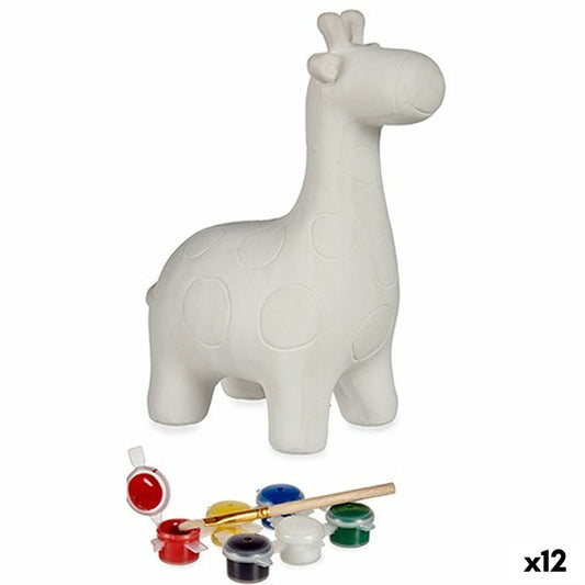 Do-it-yourself money box Giraffe Ceramic 10.5 x 24.5 x 18.5 cm (12 parts)