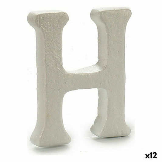 Letter H White polystyrene 1 x 15 x 13.5 cm (12 parts)