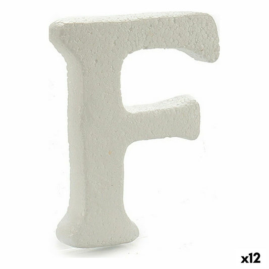 Letter F White polystyrene 1 x 15 x 13.5 cm (12 parts)