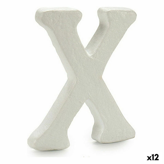 Letter X White polystyrene 1 x 15 x 13.5 cm (12 parts)