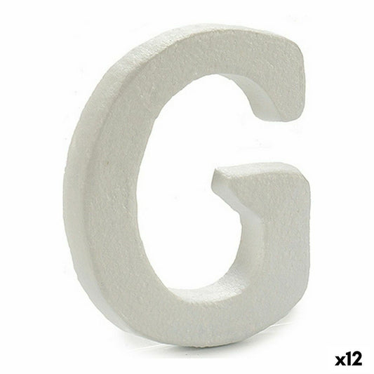 Letter G White polystyrene 1 x 15 x 13.5 cm (12 parts)