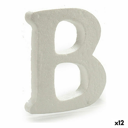 Letter B White polystyrene 15 x 12.5 cm (12 parts)